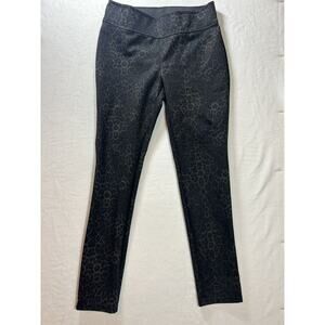 MeMoi cheetah print black Shaping Leggings pull-on size M/L women